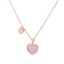 Load image into Gallery viewer, Zirconia Hearts Pendant Necklace
