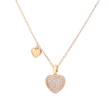 Load image into Gallery viewer, Zirconia Hearts Pendant Necklace