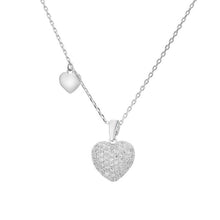 Load image into Gallery viewer, Zirconia Hearts Pendant Necklace