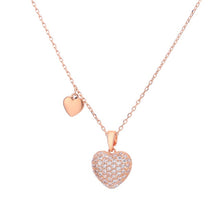 Load image into Gallery viewer, Zirconia Hearts Pendant Necklace
