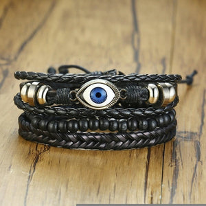 Braided Wrap Leather Bracelets