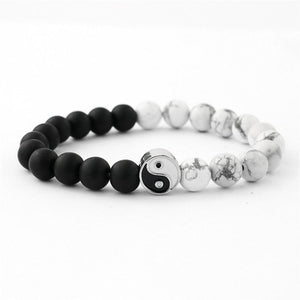 White and Black  Beaded Bracelets