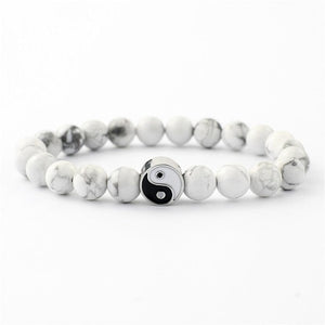 White and Black  Beaded Bracelets