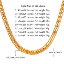 Load image into Gallery viewer, Men Necklace Gold Tone Snake
