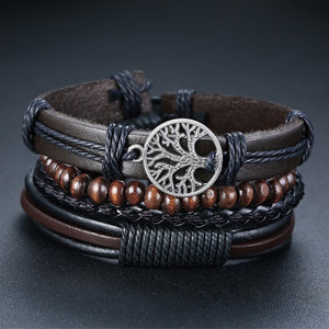 Braided Wrap Leather Bracelets